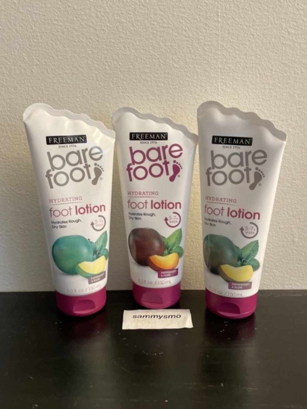Freeman Bare Foot Hydrating Foot Lotion 5.3 oz., x3 SEE DESCRIPTION